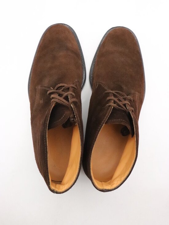 Tod\'s Chukka Men’s Size UK 11 US 12 Brown Suede Lace-Up Boots Shoes